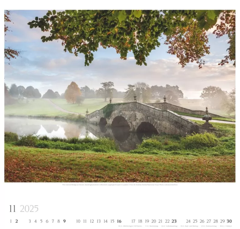 Weingarten Englische Parks & Cottages Kalender 2025