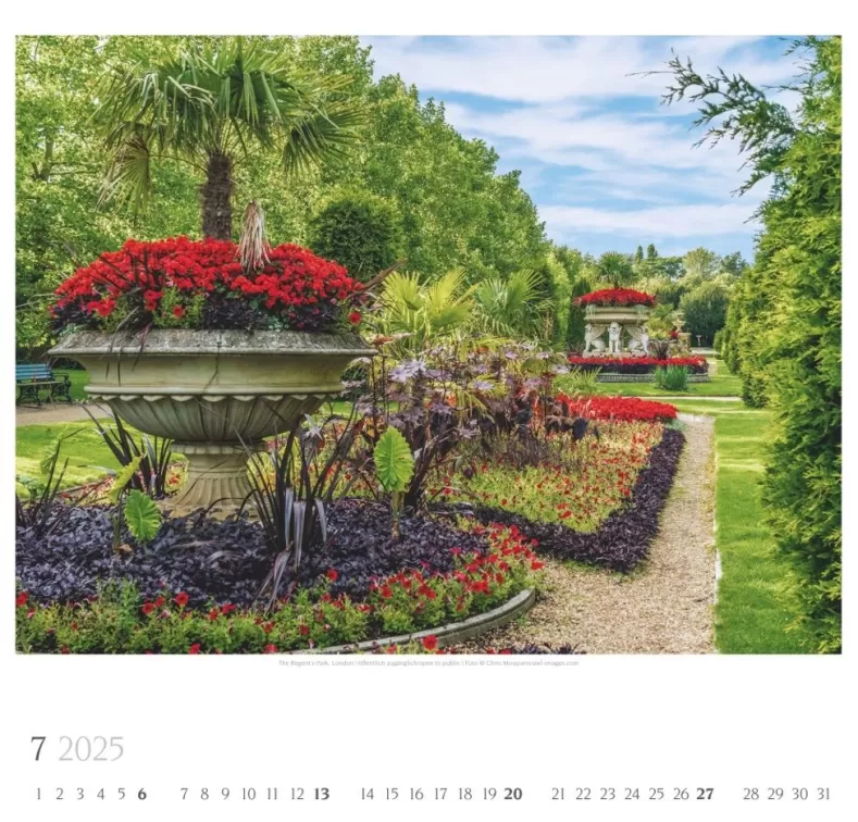 Weingarten Englische Parks & Cottages Kalender 2025
