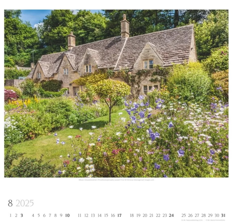 Weingarten Englische Parks & Cottages Kalender 2025