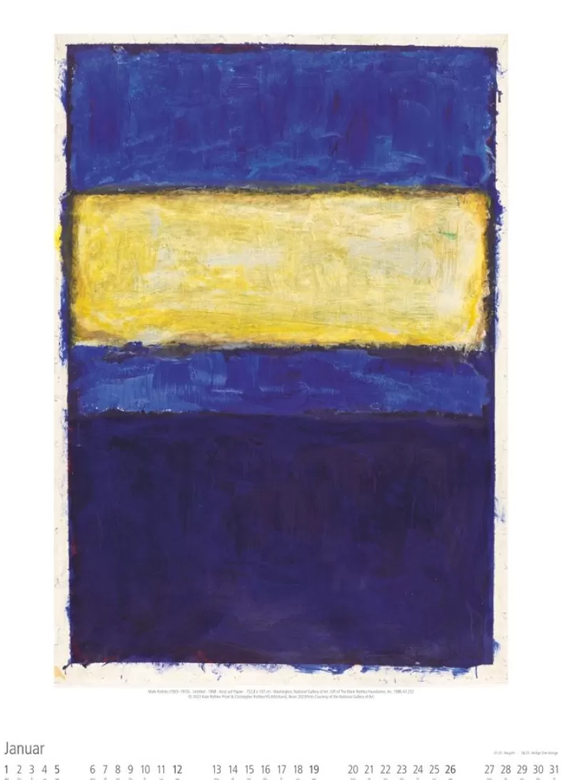 Weingarten Mark Rothko Kalender 2025