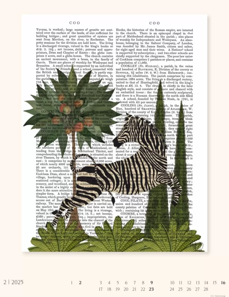 Weingarten Vintage Book Art Kalender 2025
