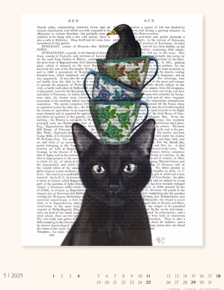 Weingarten Vintage Book Art Kalender 2025