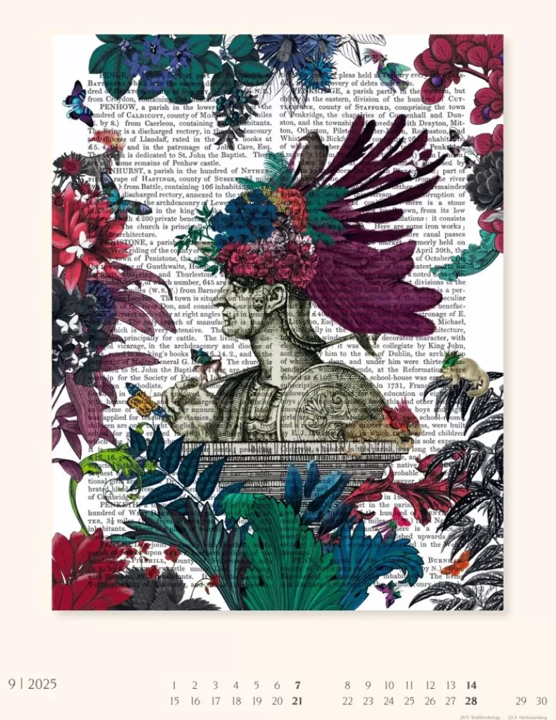 Weingarten Vintage Book Art Kalender 2025