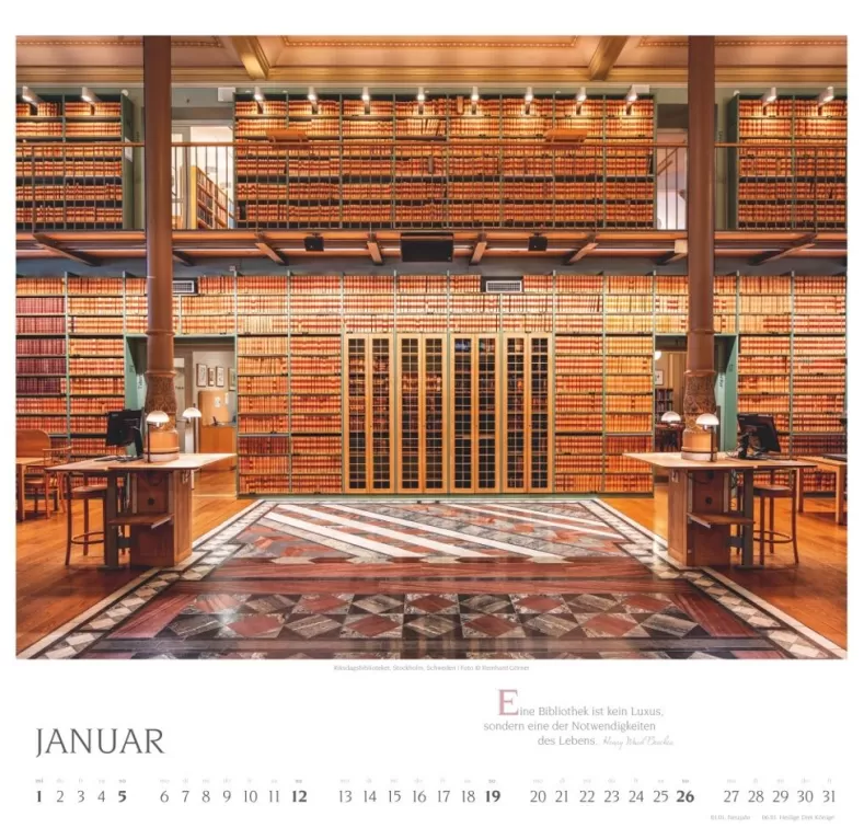 Weingarten Welt Der Bibliotheken Kalender 2025